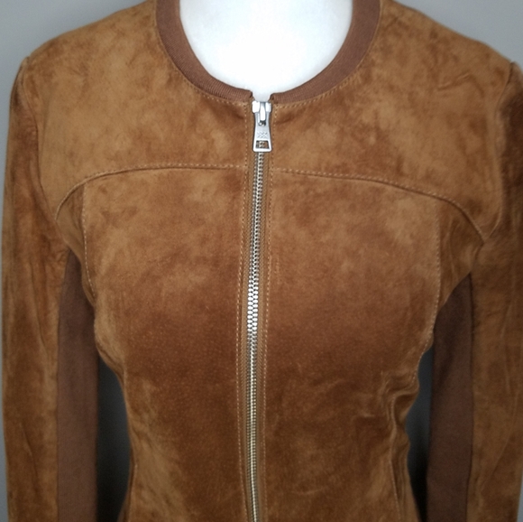 Soia & Kyo Suede Jacket brown xs extra small - Picture 15 of 16